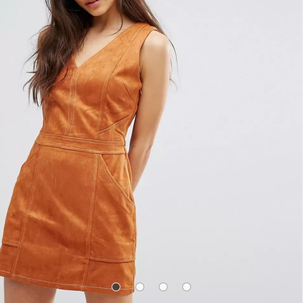 ASOS Greylin Jordan Faux Suede Dress Small